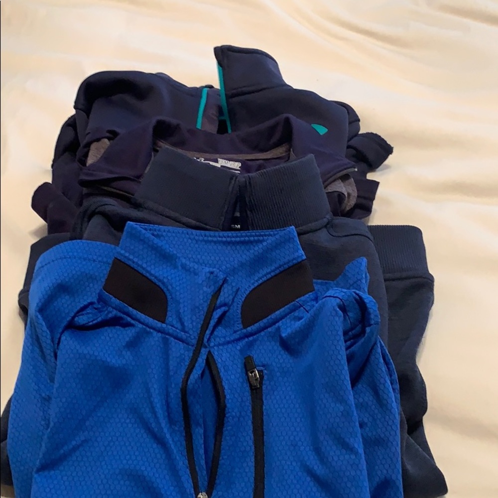 Boys youth small golf quarter zips.